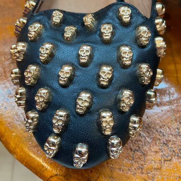 Jeffrey Campbell Black and Gold Studded Loafers - Picture 4 of 12